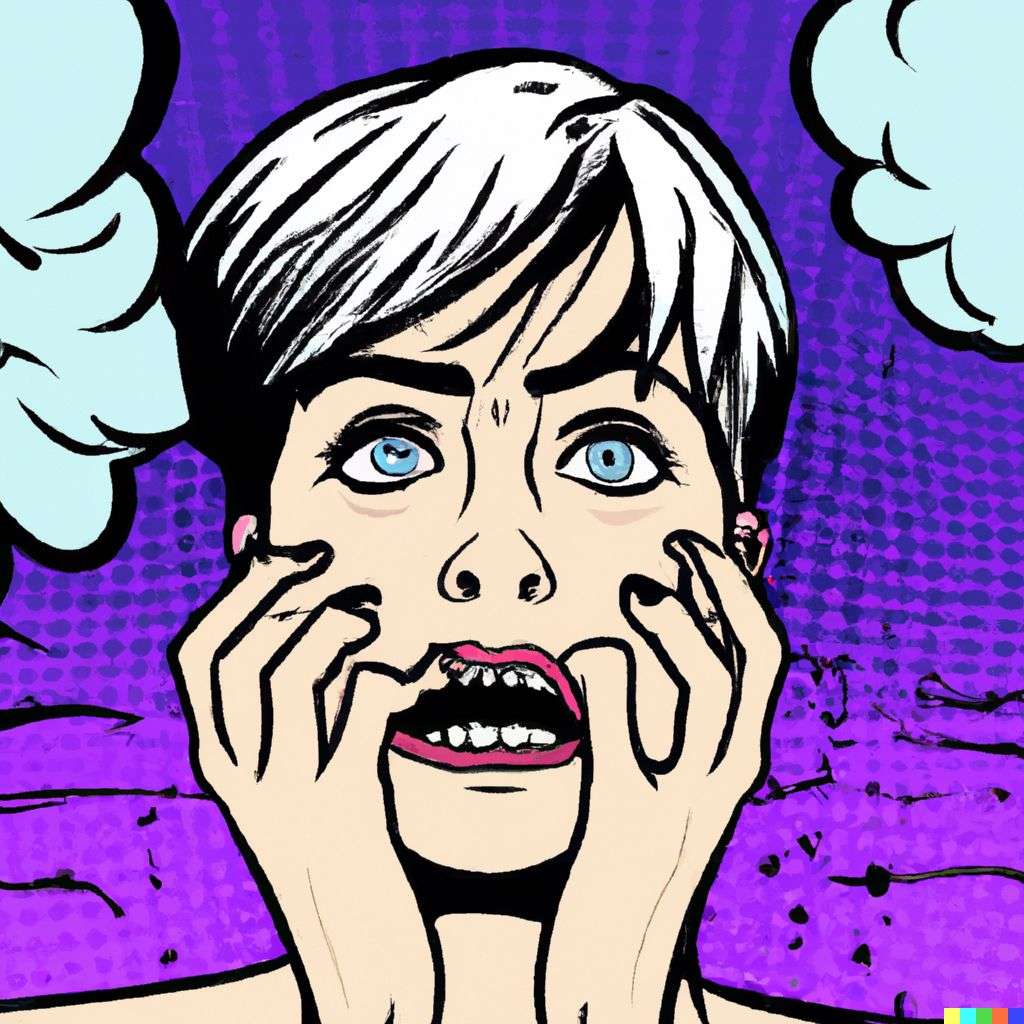 a representation of anxiety, comic book illustration, toon style